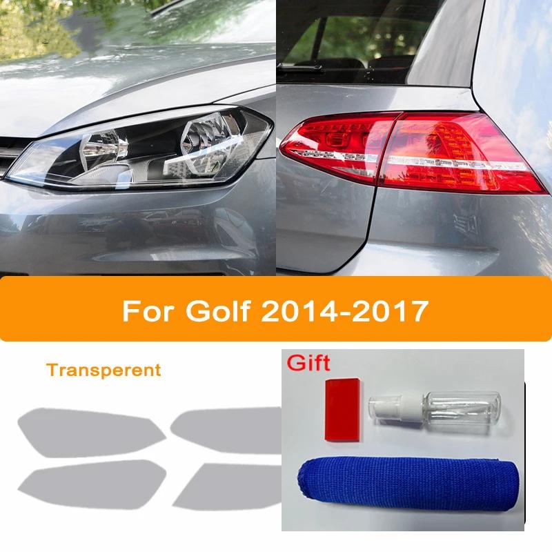 TPU Car Headlights Taillights Black Protective Film Transparent Sticker Refit For Volkswagen VW Golf 7 8 MK7 MK7.5 MK8 2014-