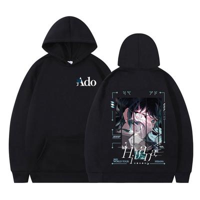 Ado 2025 World Tour Hibana Double-sided Print Hoodies Men Women Fashion Hooded Sweatshirts Long Sleeves Hip-hop Streetwear Tops