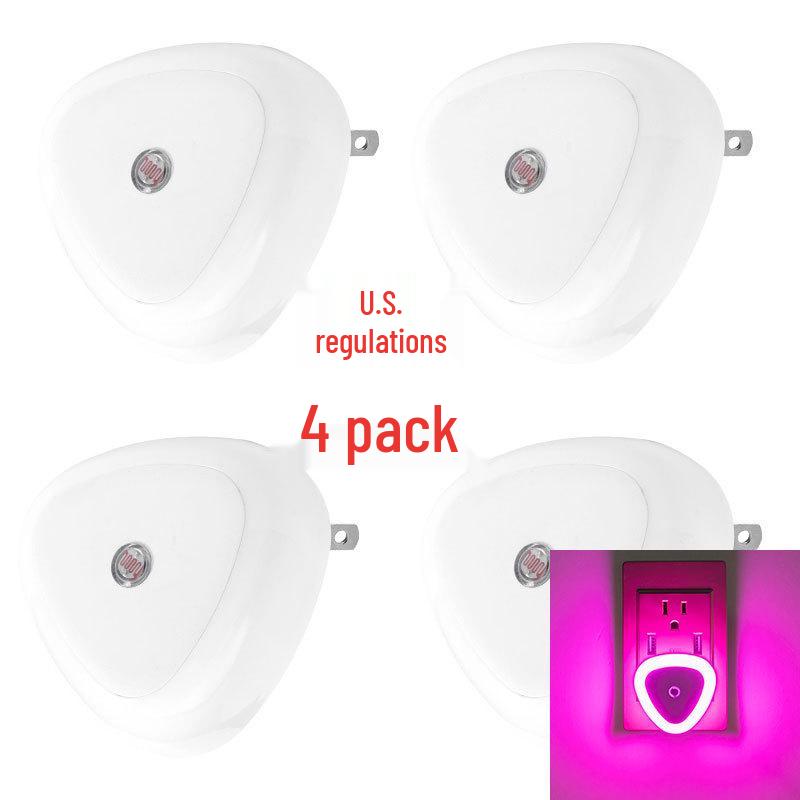 Triangle US Plug Smart LED Night Light - Energy-Saving Induction (1, 2, 4, or 6 Pack)