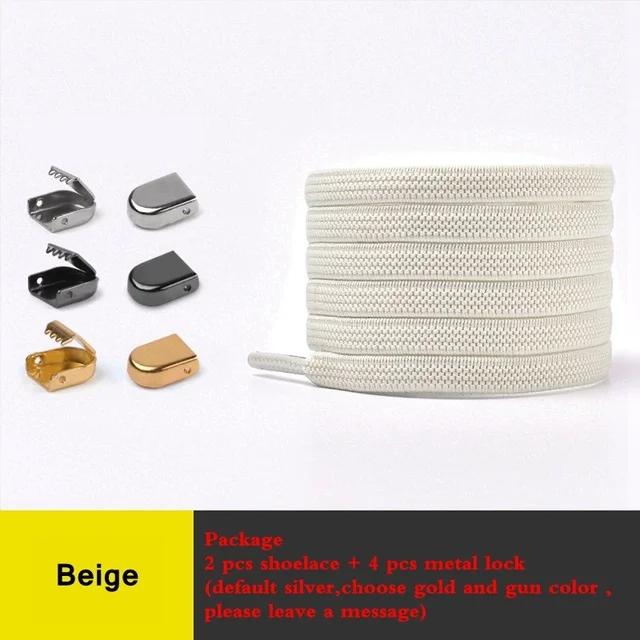 Colorful No Tie Flat Hiking Running Shoe Lace Elastic Shoelaces Outdoor Sneakers Quick Safety Flat Shoelace Kids Adult Lazy Lace