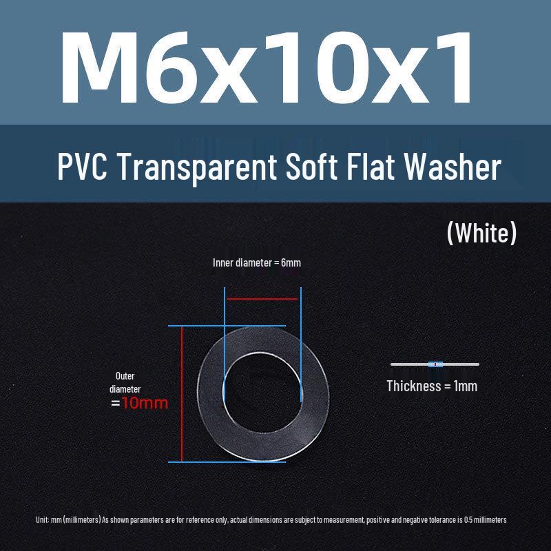 Yigu Transparent PVC Washer: Insulating Soft Rubber Gasket for Screws