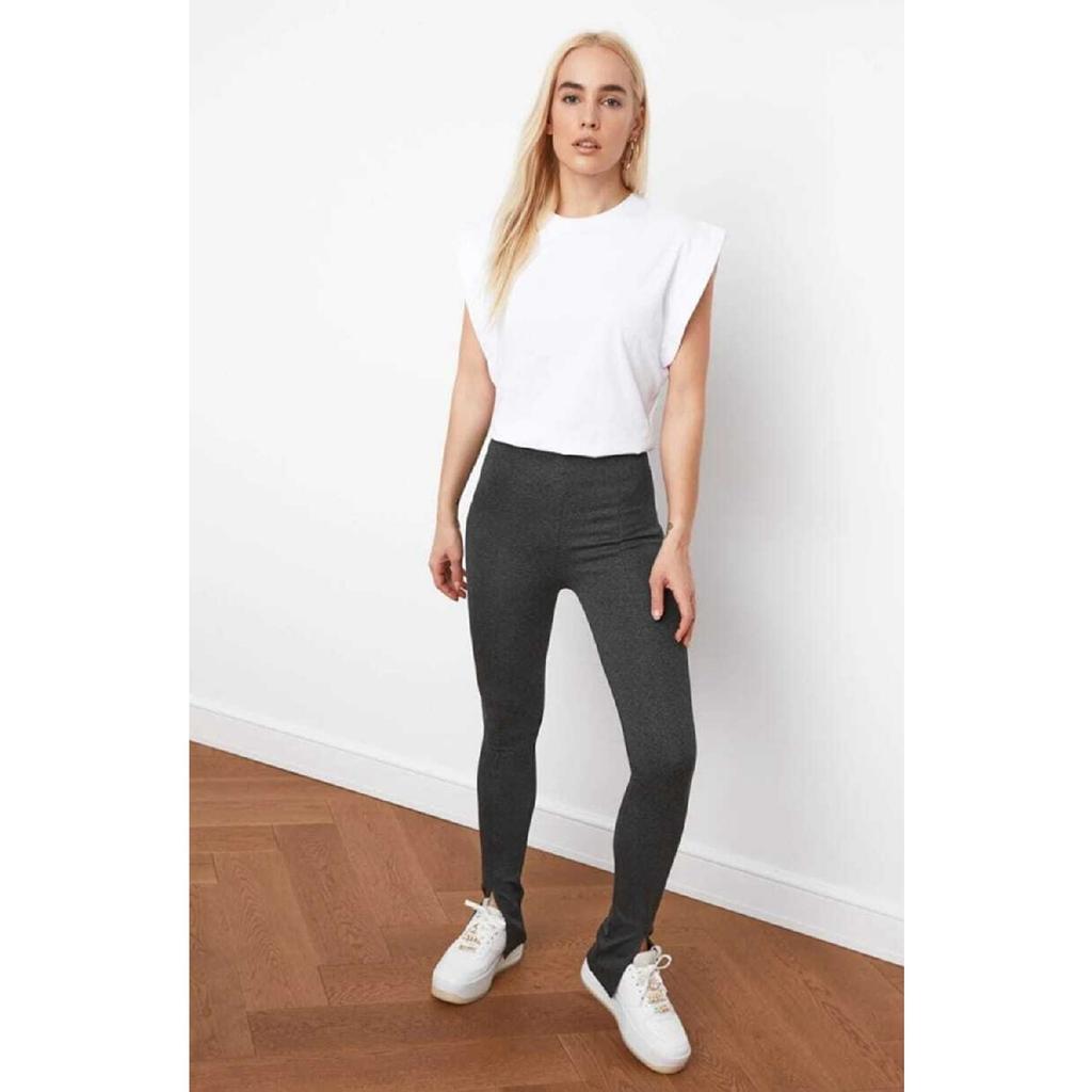 Tricou tricotat alb-negru, 100% bumbac, cu aspect de vată