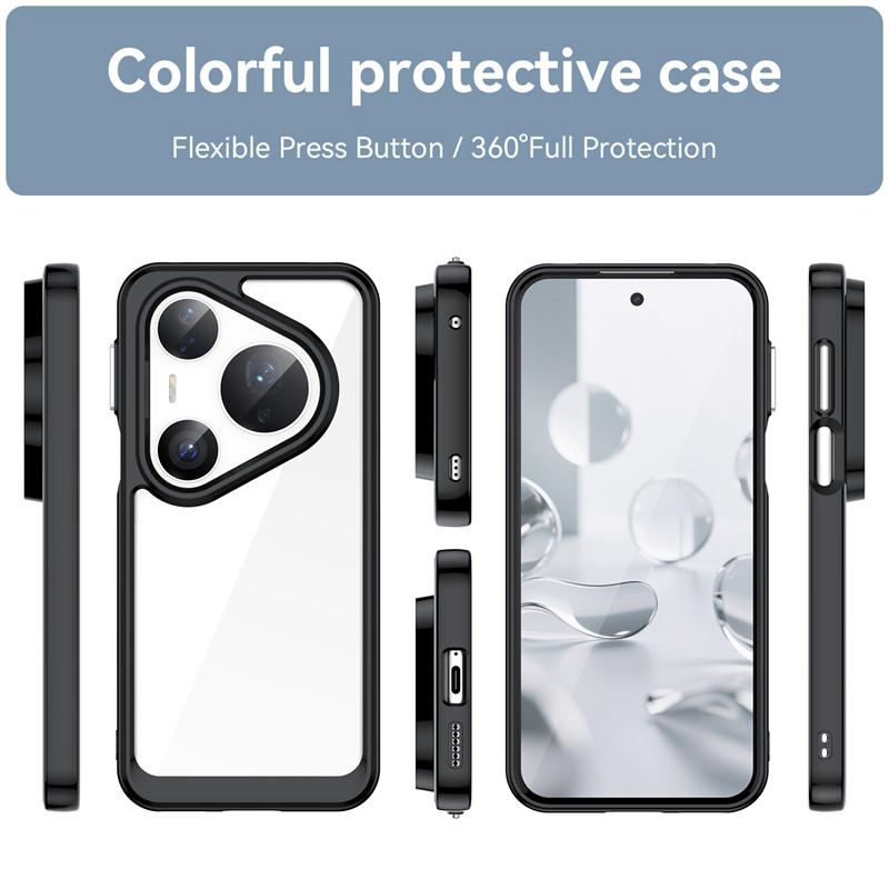 For Huawei Pura 80 Ultra Case Huawei Pura 80 Pura 80 Pro+ Ultra Cover TPU Clear PC + Silicone Shockproof Protective Phone Cover
