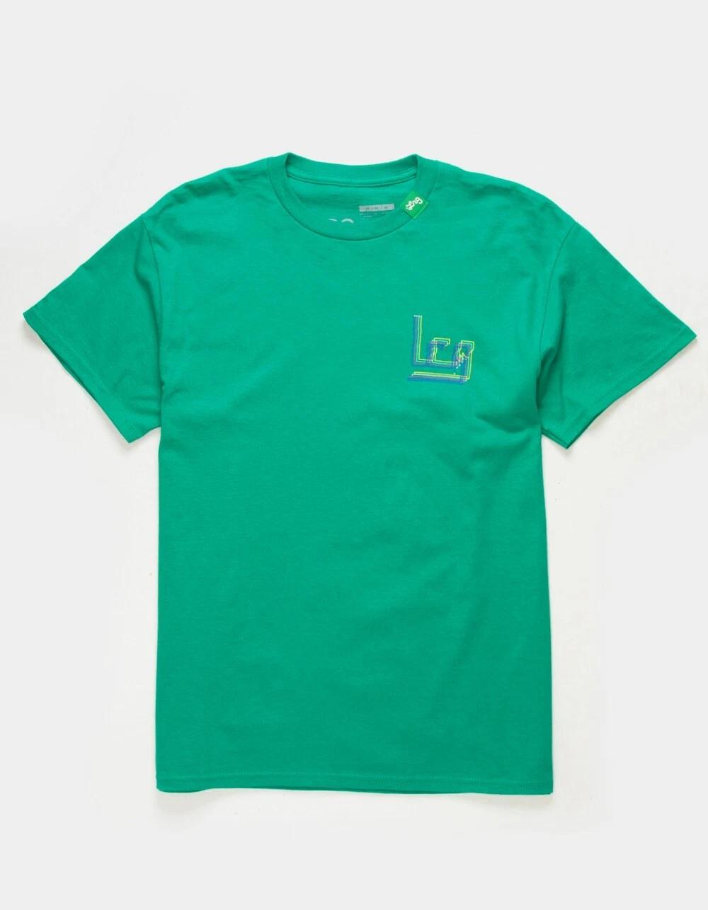 Lifted Research Group Mens LRG Kelly Green Motherboard Shirt NWT Small S