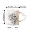Highland Lynx - cat mug, adorable heart-shaped handle mug, universal gift from Art-Dog brand