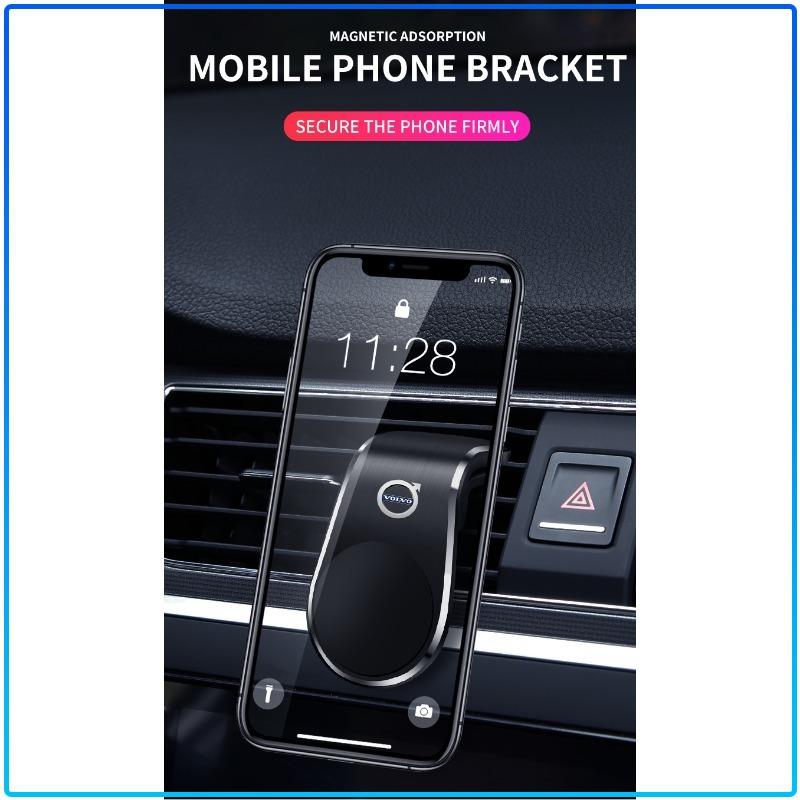1Pcs Car Magnetic L-shaped Car Dedicated GPS Phone Holder For Volvo XC90 XC60 XC70 XC40 V90 V60 V40 C70 C30 S80
