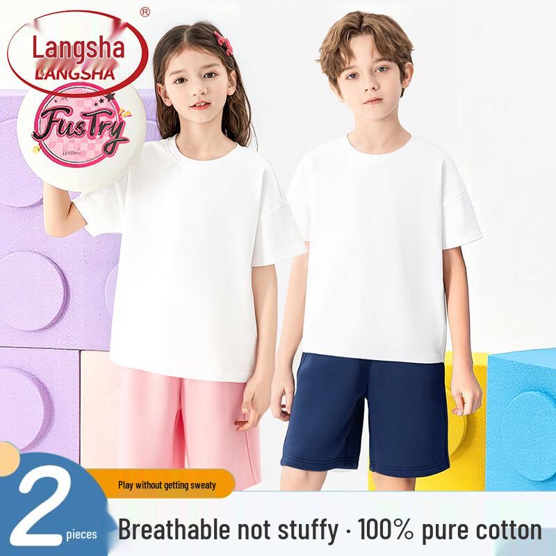 LangSha Boys  100% Cotton Short Sleeve T-Shirt 160