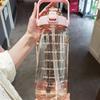 2L Motivational Water Bottle with Time Marker Straw Leakproof Large Capacity Sports Water Jug Portable Gym Fitness Water Bottle