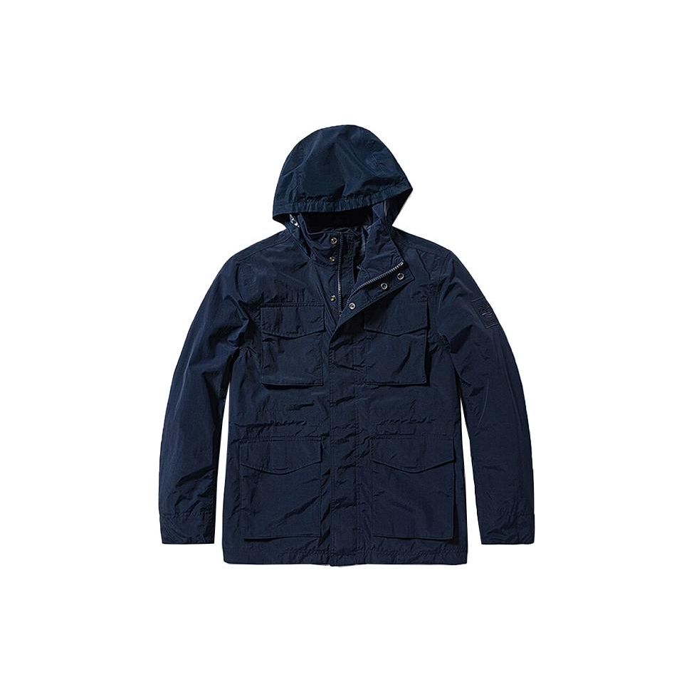Timberland Men s Waterproof Multi-Pocket Hooded Jacket Dark Sapphire A427F-433 M