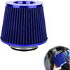 Clamp-on Air Intake Filter, 3/3.5/4 Inch High Flow Vehicle Engine Air Filters Replacement, Washable & Reusable Round Tapered Cone Filters for Cars