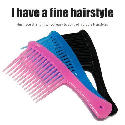 1PCS Large Tooth Comb Handle Detangling Reduce Hair Loss Comb Hairdress Salon Dyeing Styling Brush Tools