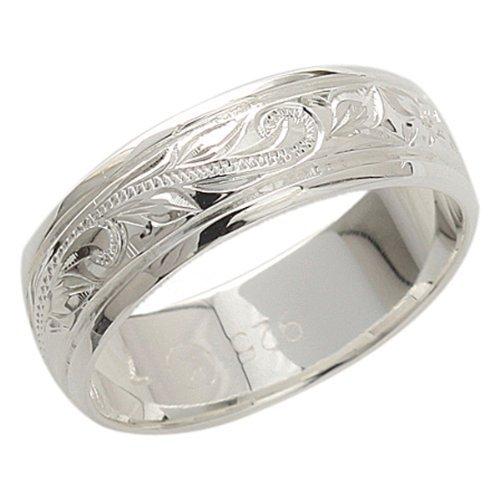 

Гавайское ювелирное кольцо Plumeria Scroll Ring Серебро 925 [BreezyIsland] & (US9-JP18.5)