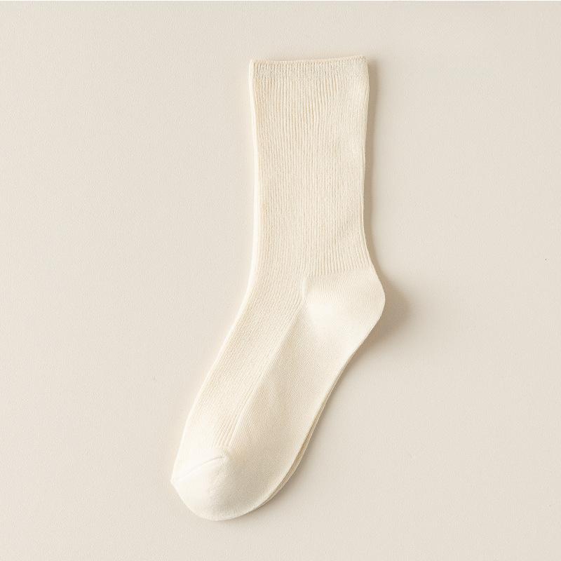 

Женские тонкие дышащие носки до середины икры двойной вязки, впитывающие пот, летние черно-белые носки, хлопковые носки 1 pair бежевый