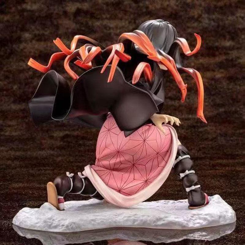 10cm Demon Slayer Kamado Nezuko Figurines PVC Ornaments Cartoon Kimetsu No Yaiba Action Figure Model Toys