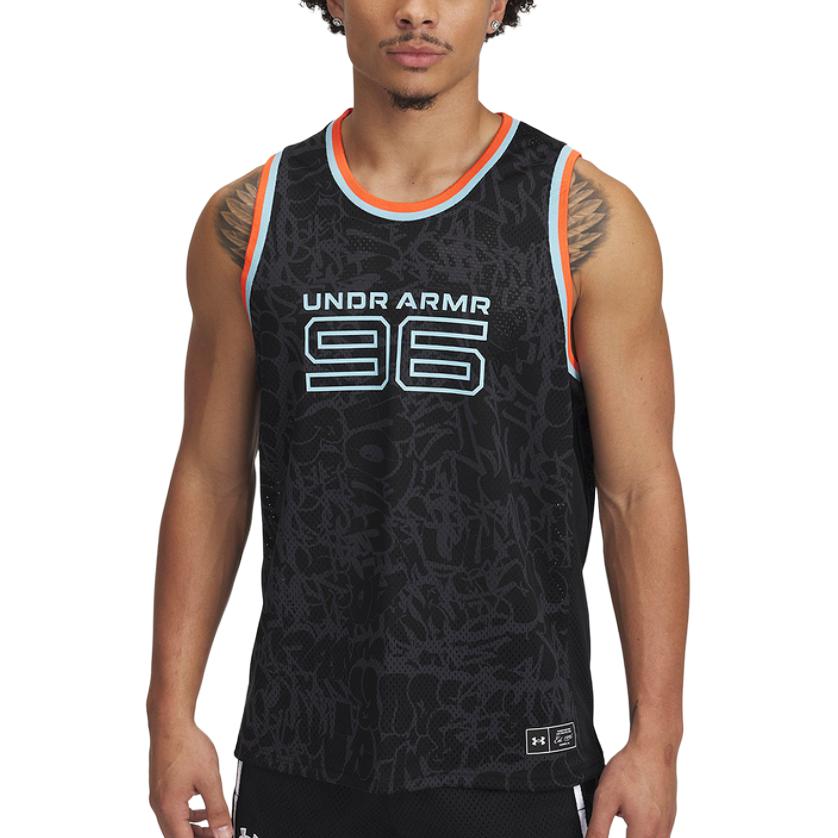 

Under Armour Outdoor Basketball Sports Casual Breathable Sleeveless Vest Men tops Black 6000369-001 M