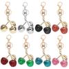 Moda Delizioso Rosso Ciliegia Portachiavi Estate Frutta Ciliegie Ciondolo Portachiavi Per Donne Uomini Gioielli Borsa Accessori Regalo