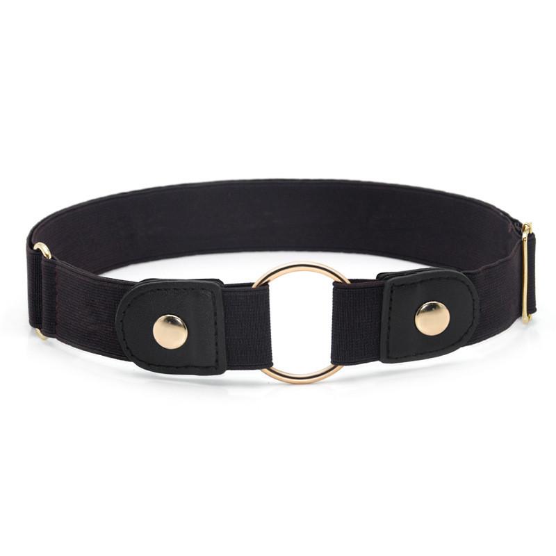 Fashionable Elastic Waist Belt For Women And Men With Metal Buckle For Casual And Office Wear