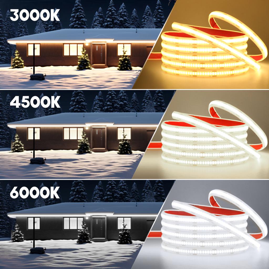 Bandă LED COB USB Impermeabilă IP68 5V 320LEDuri Bandă Flexibilă cu Luminozitate Ridicată cu Comutator de Dimmer Lățime 10mm pentru Iluminat Exterior