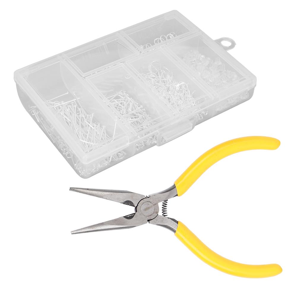 Jewelry Making Kit Alloy DIY Jewelry Accessories with Needle Nose Plier for Earring Pendant