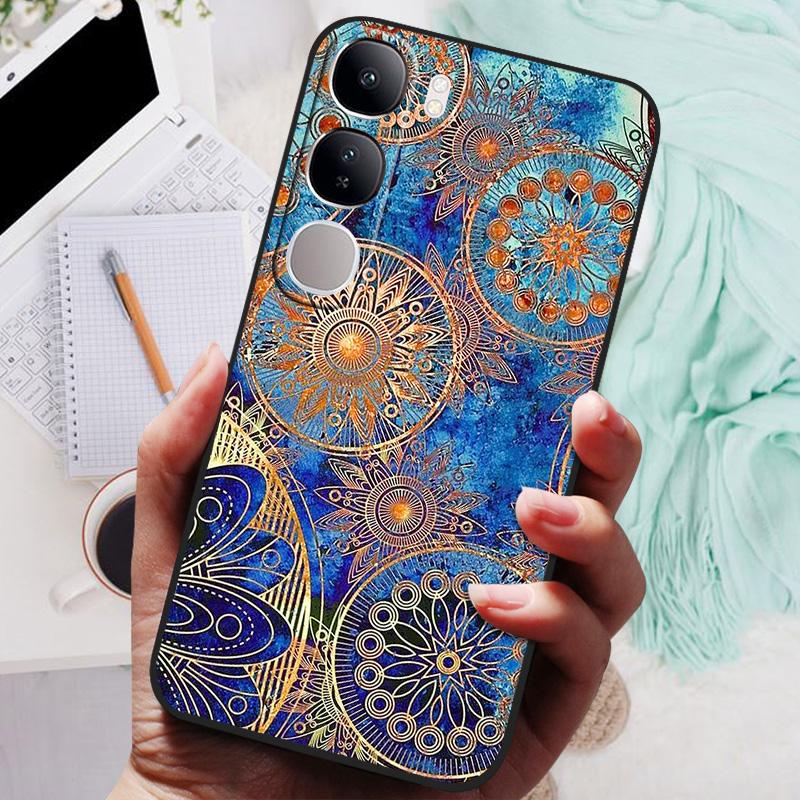 Vivo V40 Lite IDN V40SE Y200 Y300 Telefon Kılıfı Arka Kapak Moda Çiçek Kelebek Yumuşak TPU Kılıflar Vivo V 40 Lite V40 SE İçin