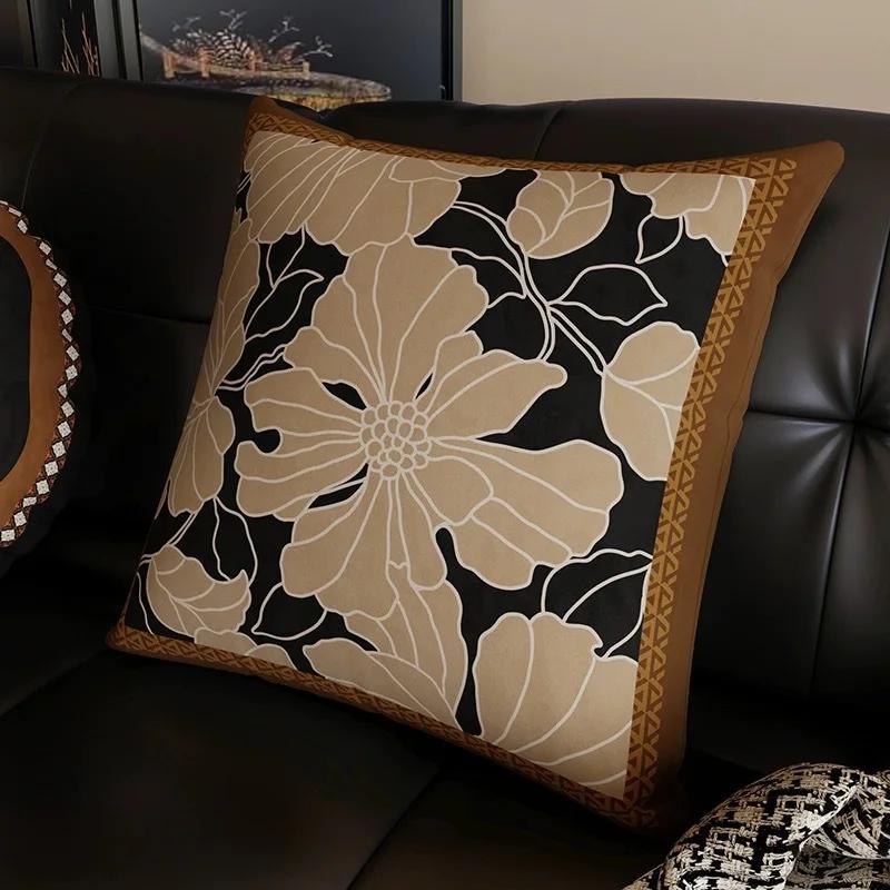 Nordic Vintage Series 45X45Cm Pillows Case Living Room Sofa High-End Decoration Balcony Bay Window Office Seat Back Cushion