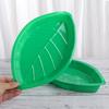 6Pcs Green Palm Leaf Plate Snack Food Candy Tray Hawaiian Tropical Summer Party Decoration Jungle Birthday Party Wedding Supply
