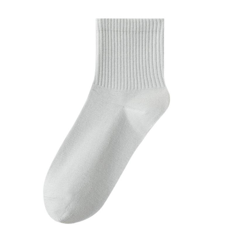 Women's 100% Cotton Short Seamless Socks - Odor-Resistant, Sweat-Absorbent, Antibacterial White Sports Socks for Spring/Summer.