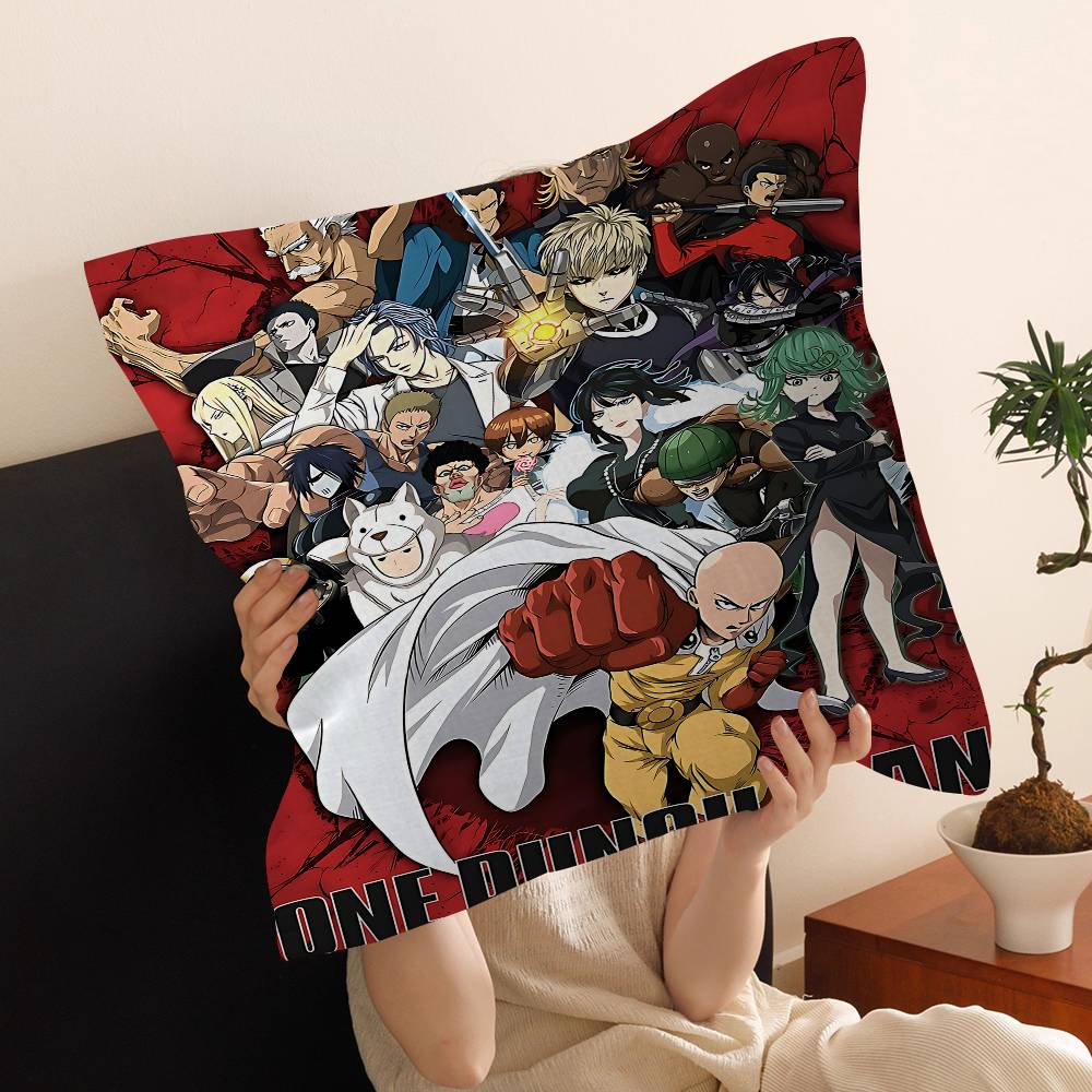 Anime OnePunch Man Pillow Cushion Cover Pillowcase Living Room Sofa Home Decor Customized