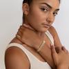 Gold-Plated Titanium Steel Bracelet: Detachable, Unisex Hip Hop Watch Chain, Luxury Electroplated Design for Women.