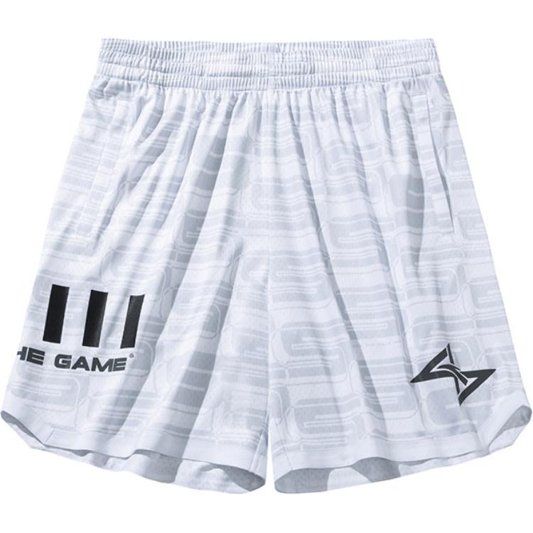 

Anta Basketball Series Spliced Letter Mid-Waist Comfortable Breathable Versatile Casual Shorts Men shorts Pure-White 152431307-4 M