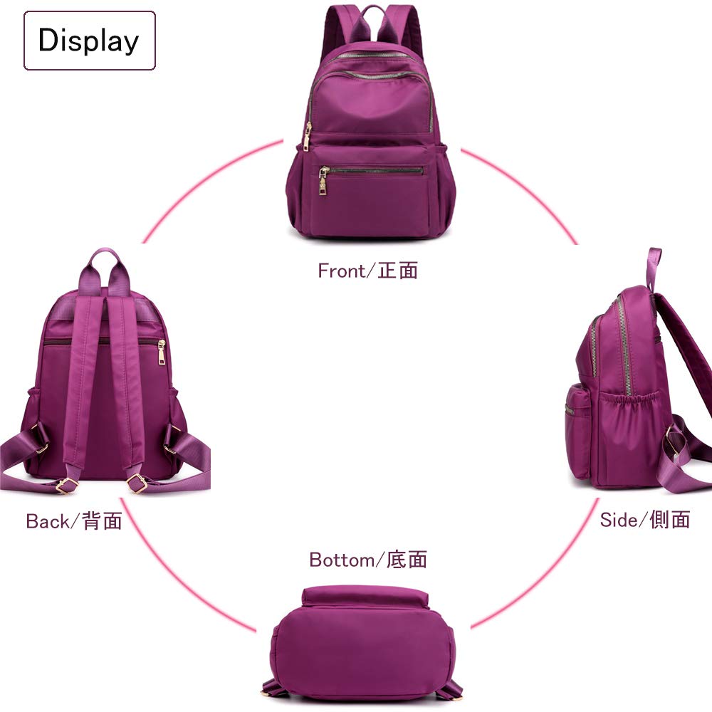 zhongningyifeng ZNYF Backpack for Small Mini Cute Nylon Bag for Design Wide Women, Backpack, Girls, Waterproof, Lightweight, Popular, 3-Way (Black