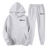 Heren Lente en Herfst Effen Kleur Pak met Capuchon Trui Pak Trend Casual Sport Twee Delig Pak