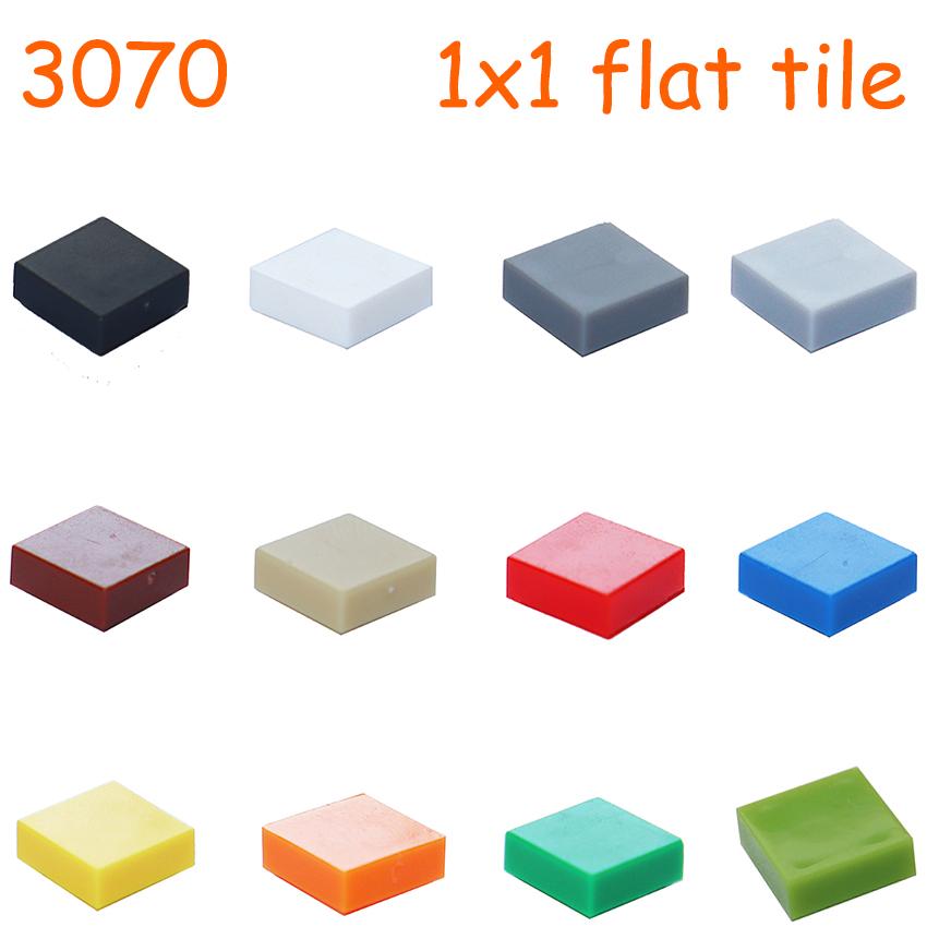 Interesting Toys Unisex 250/500Pcs 3070 1X1 Flat Tile 1*1 Bricks 30039 Moc Assemble Particles Smooth Building Blocks Diy Educational Creative Parts Toy