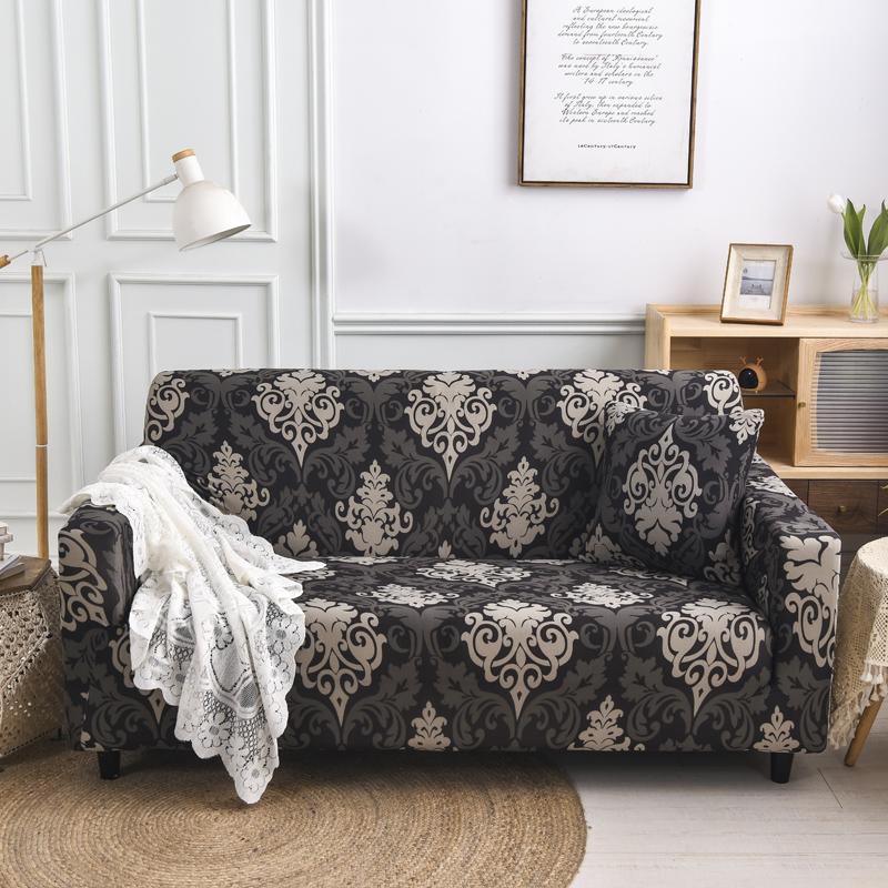 Floral Printing Sofa Cover for Living Room Slipcovers Sofa Cover Cotton Elastic Couch Cover Sofa Towel Chair Protector 1PC