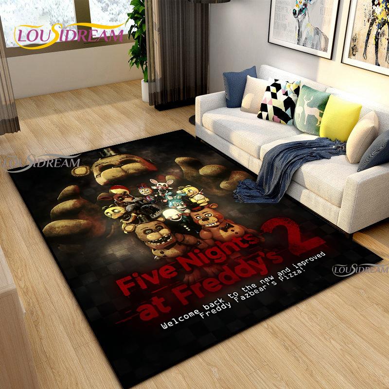 Horror Bear Night Game Carpet for Living Room Bedroom Rug Kitchen Kids Door Unslip Floor Mat Birthday gift photography props Rug