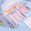 9 Pcs Cats Paws Stationery Set Eraser Correction Tape Pencil Case Class Reward Prizes Learning Gift Box for School