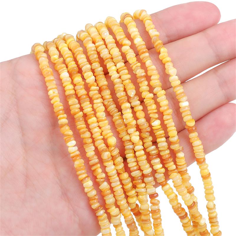 

200-230 шт. Натуральные ракушки, неправильной формы, мезопористые, круглые бусины-разделители для изготовления ожерелий, браслетов, серег и другой бижутерии своими руками 4mm 200-230Pcs жёлтый