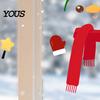 Indoor Outdoor Winter Ornaments Christmas Snowman Static Glass Stickers, Simple Window Clings, Waterproof PVC Clings Holiday Covering for Home