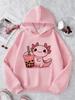 Sudadera con capucha suave y cálida para niños, diseño de ajolote, sudadera infantil linda para niños y niñas, manga larga, sudaderas con capucha casuales