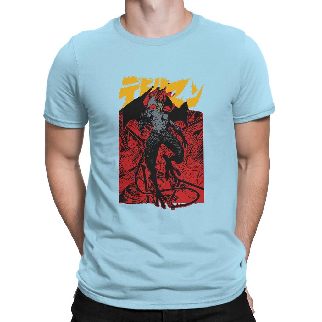 Devilman Crybaby Creative TShirt for Men Japanese Network Animation  Collar Basic T Shirt Distinctive Gift Clothes OutdoorWear