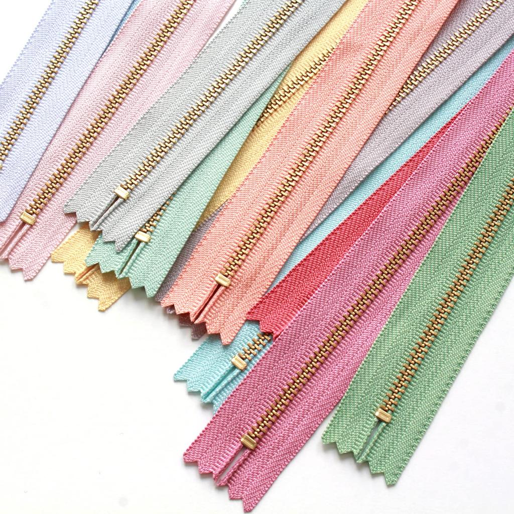 Nippon Chuko YKK Ball Nuance Zipper, Color, 20cm, Gold, 12-Color Set, 3G20-N12MIX