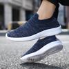 Light Men's Running Sports Shoes Knitted Breathable Mesh Walking Shoes Daily Flats Slip-on Casual Shoes