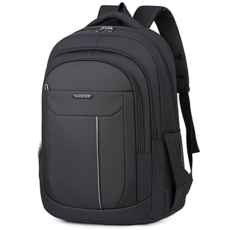 Functional School Bag Backpack with Multiple Zipped Compartments Mesh Side Pocket