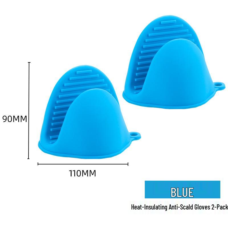 Thickened Silicone Heat-Resistant Gloves - 300°C Oven & Microwave Insulation for Baking & Plate Removal