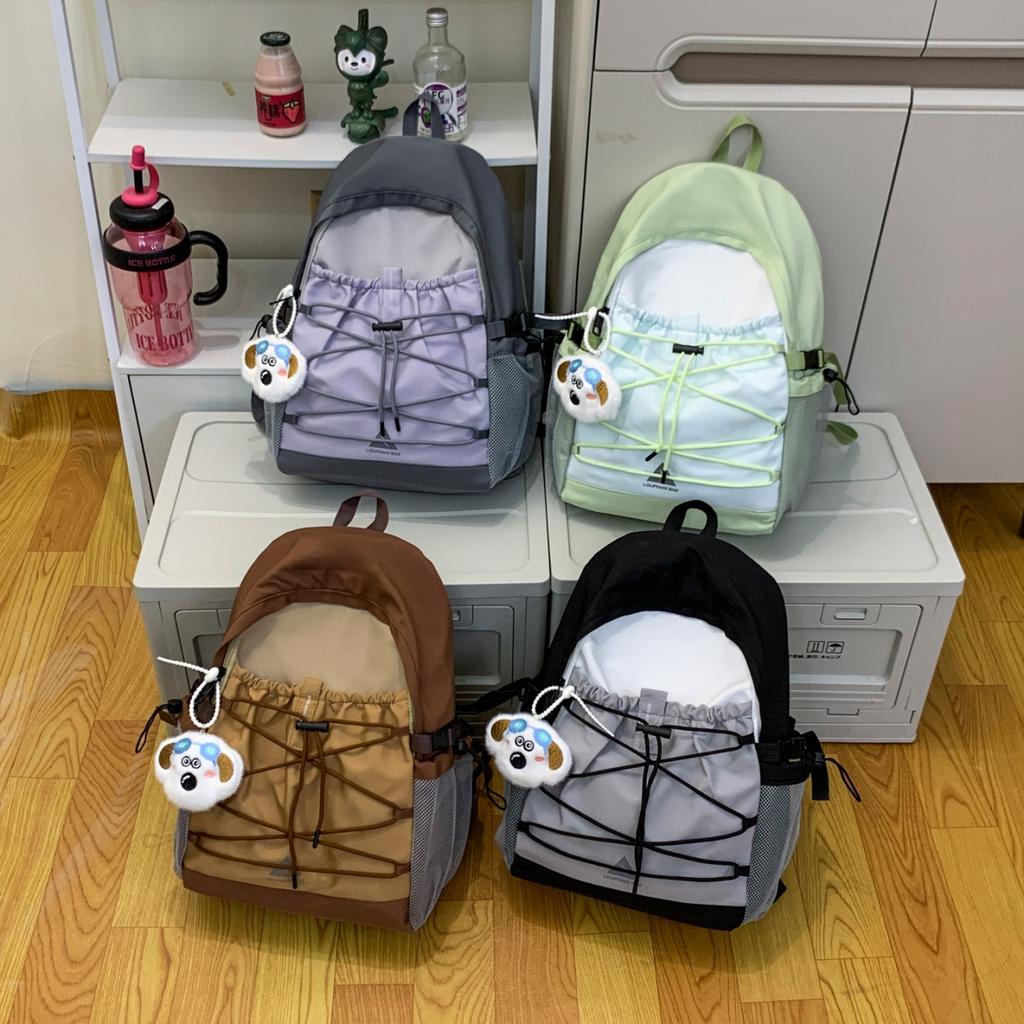Schoolbag trendy lightweight travel bag small backpack high value junior and high school students class schoolbag new simple contrasting color b