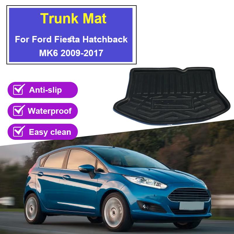 Car Rear Trunk Mat EVA For Ford Fiesta Hatchback MK6 2009-2017 Anti-slip Cargo Trunk Boot Tray Floor Rug Parts Auto Accessories