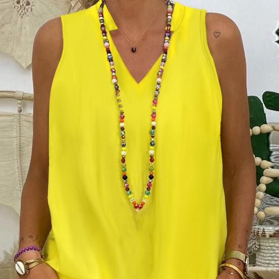 2 Stück/Set Damen T-Shirt Shorts Set Locker V-Ausschnitt Ärmellos Stehkragen