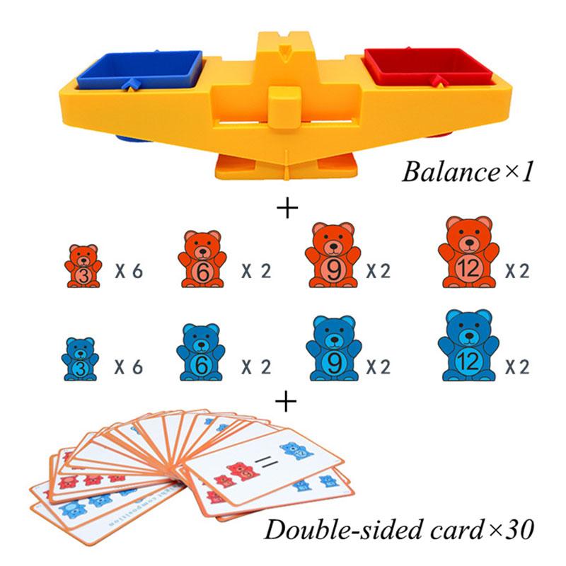 Montessori Rainbow Weight Bear Zabawki dla dzieci Sorter kolorów Materiał do liczenia Gra edukacyjna z matematyką Zabawki edukacyjne dla dzieci Nowe