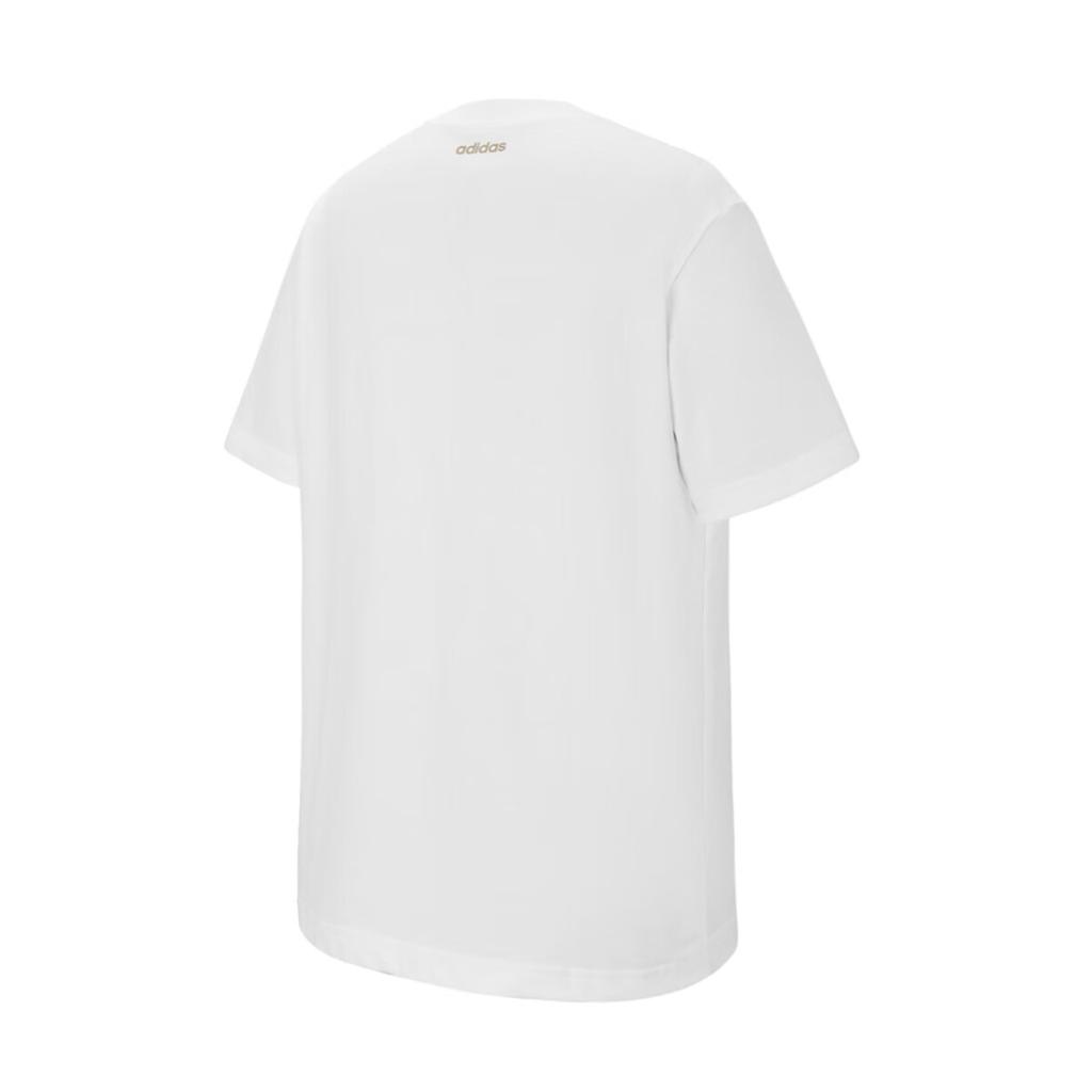 Adidas T Shirts Unisex White Crew Neck Moderate KE6195