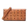 New MCM Original Visetos Leather Crossbody Bags Unisex Brown & Cognac MXEBAVI03CO001